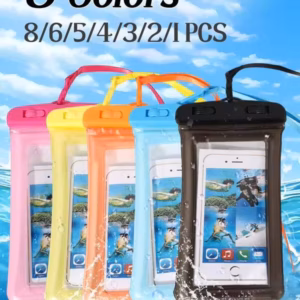 ซองกันน้ำ PVC พร้อมเชือกคล้อง, เคสโทรศัพท์กันน้ำสำหรับว่ายน้ำชายหาดกลางแจ้ง ดำน้ำ คละสี