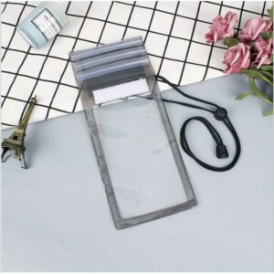 พร้อมส่ง กันน้ำ100% ซองกันน้ำโทรศัพท์สัมผัสง่าย แบบหนา งานดี ถ่ายรูปชัด สายปรับได้ สีเทา