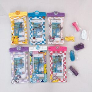 พร้อมส่ง กันน้ำ100% ซองกันน้ำโทรศัพท์สัมผัสง่าย แบบหนา งานดี ถ่ายรูปชัด สายปรับได้ ลายการ์ตูน