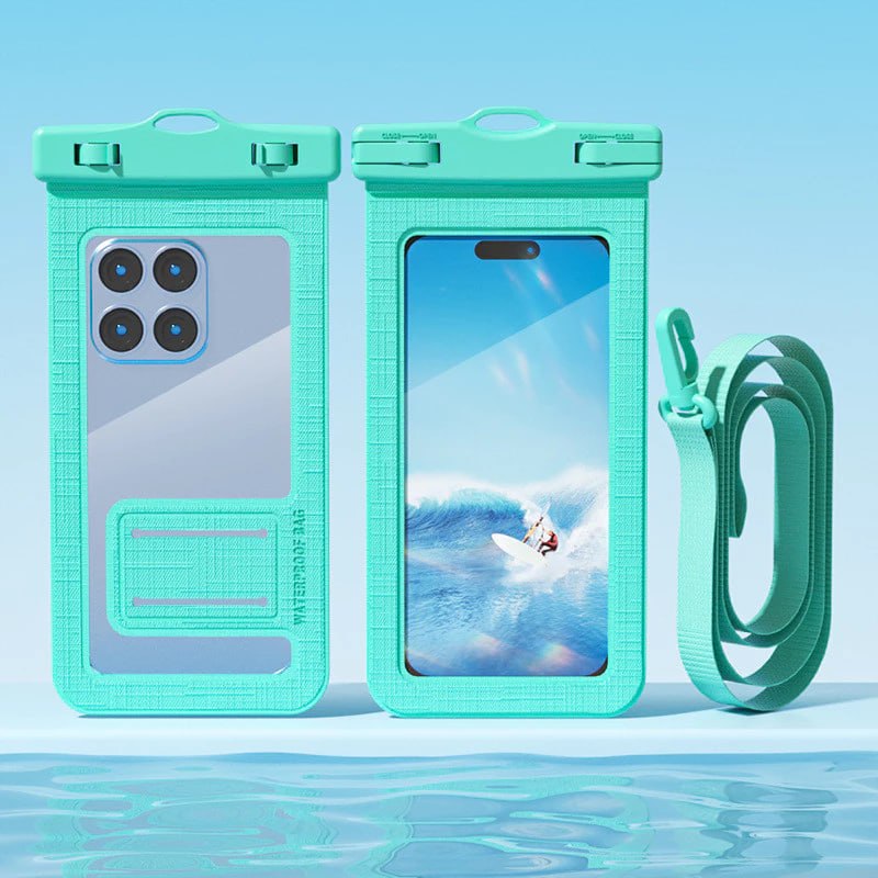ใหม่ซองกันน้ําเคสโทรศัพท์หน้าจอสัมผัสกระเป๋ากันน้ําดําน้ําปิดผนึกกระเป๋าใสถุงเก็บฝุ่นแบบพกพาเคสโทรศัพท์สากลสําหรับโทรศัพท์มือถือ สีเขียวอ่อน