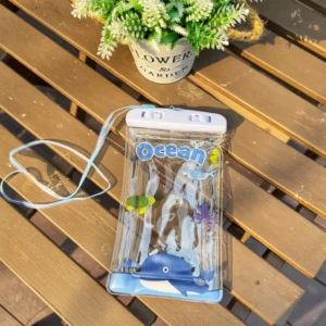 💧พร้อมส่งในไทย💧 ซองกันน้ำลายการ์ตูนปลาวาฬ มีสายคล้อง จุของได้เยอะ กันน้ำได้ดี มี8ลายให้เลือก